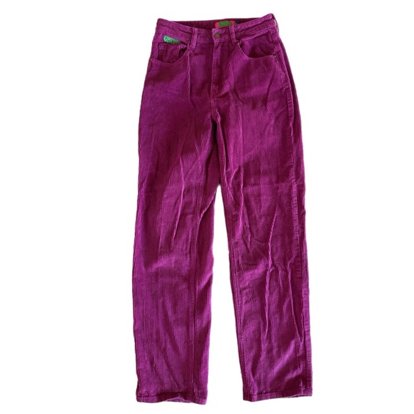 NWOT Empyre Tori 90's Berry Corduroy High Rise Straight Leg Skate Pants Size 2 - Picture 6 of 8